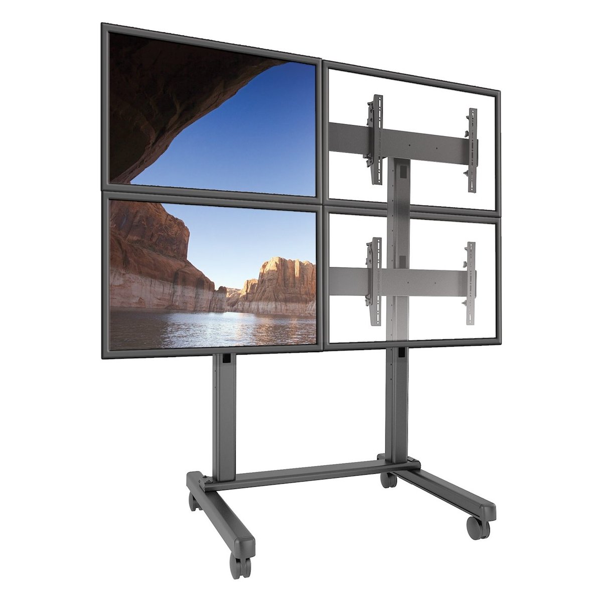 Chief LVM2X2U Fusion 2x2 Micro-Adjustable Large Freestanding Video Wall Cart - view 3