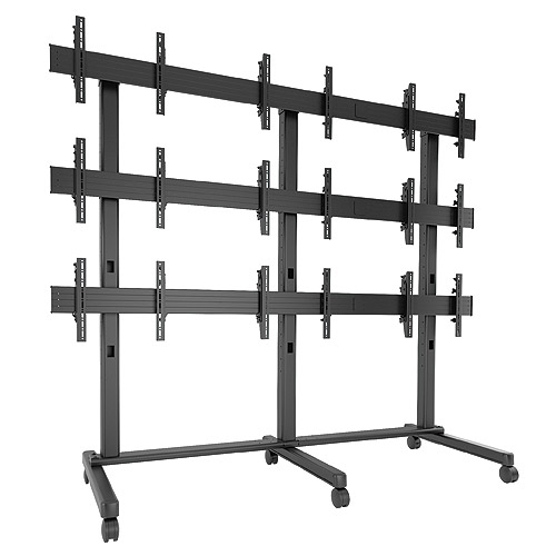 Chief LVM3X3U Fusion 3x3 Micro-Adjustable Large Freestanding Video Wall Cart