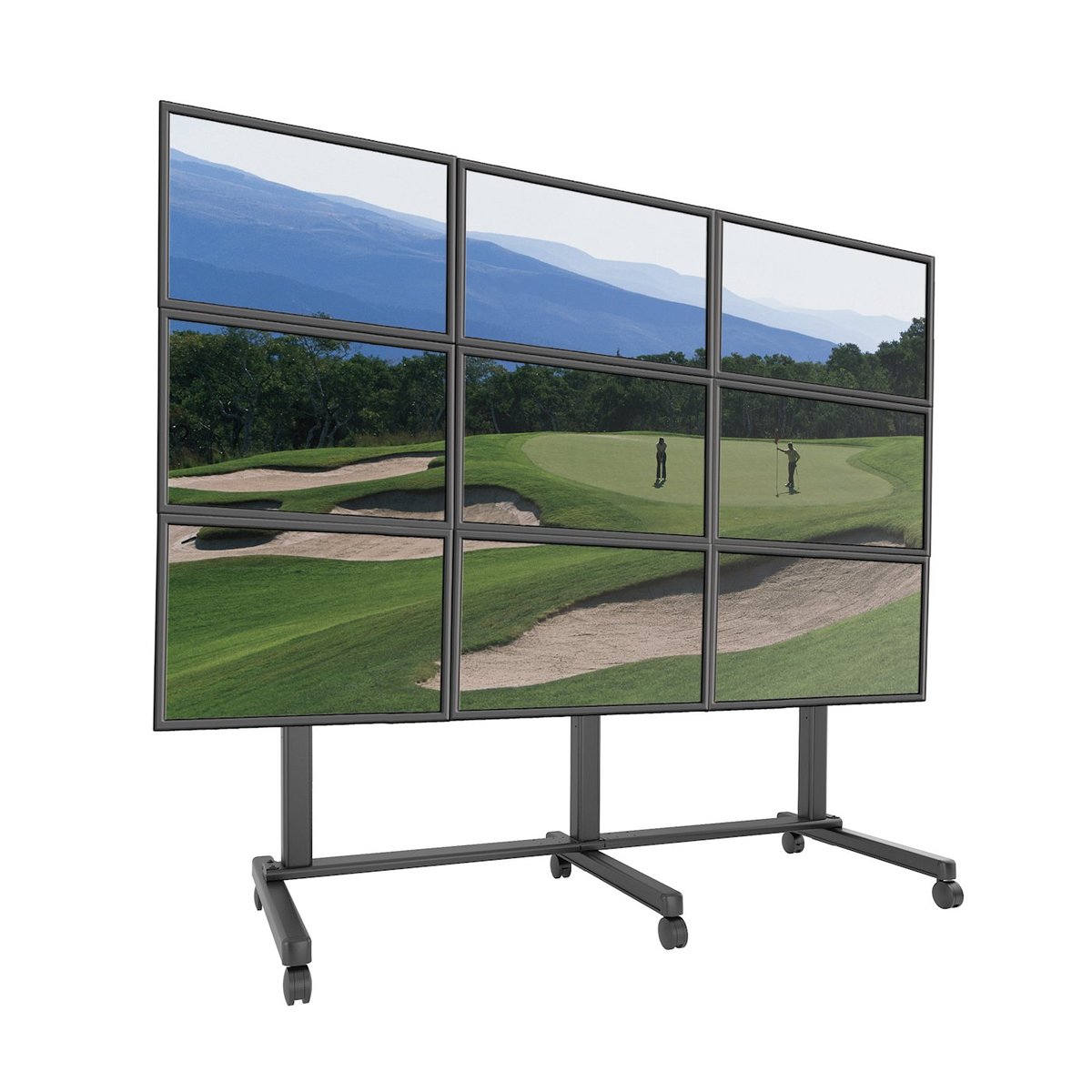 Chief LVM3X3U Fusion 3x3 Micro-Adjustable Large Freestanding Video Wall Cart - view 3