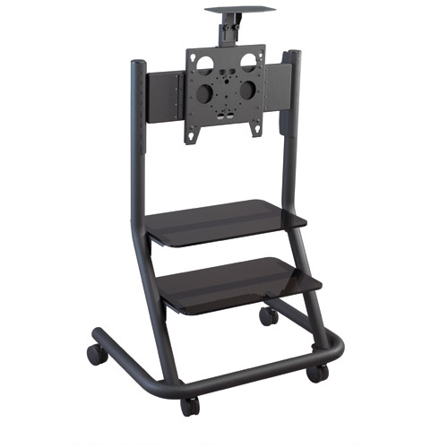Chief PPCKU Video Conferencing Cart (with 2 PAS100 shelves), a Chief Display Mount rated to 200 lbs (90.7 kg)