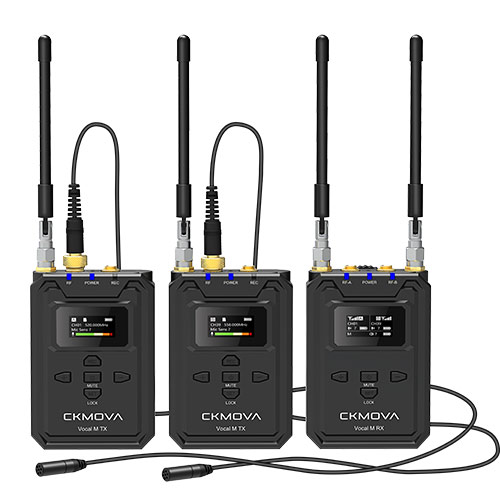 CKMOVA Vocal M V2 UHF 2-Person Wireless Microphone with Recorder product image