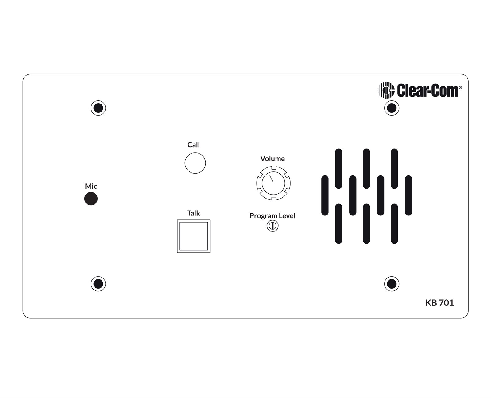 Clear-Com KB-701Single-Channel Remote Speaker Station - view 3
