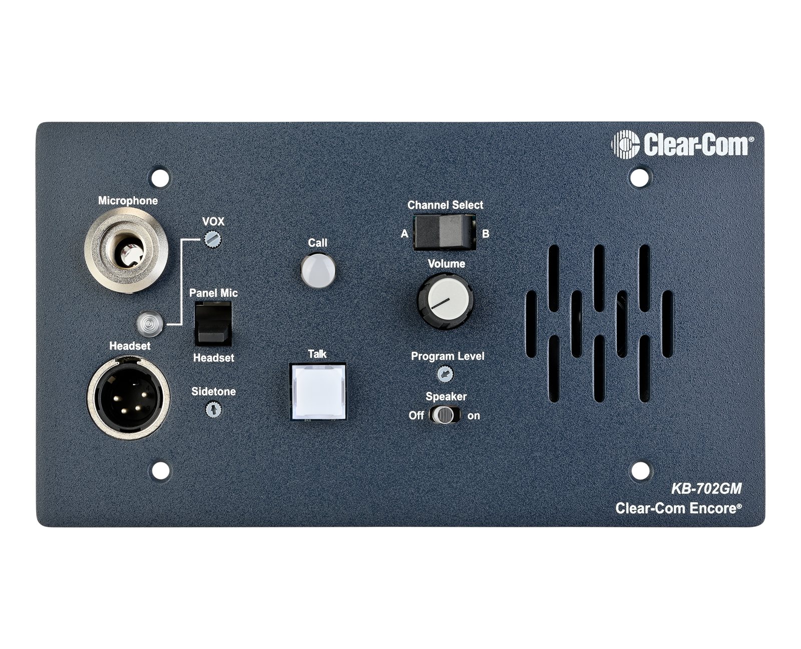 Clear-Com KB-702GM2-Channel Speaker Station w/Gooseneck Mic Connector - view 2