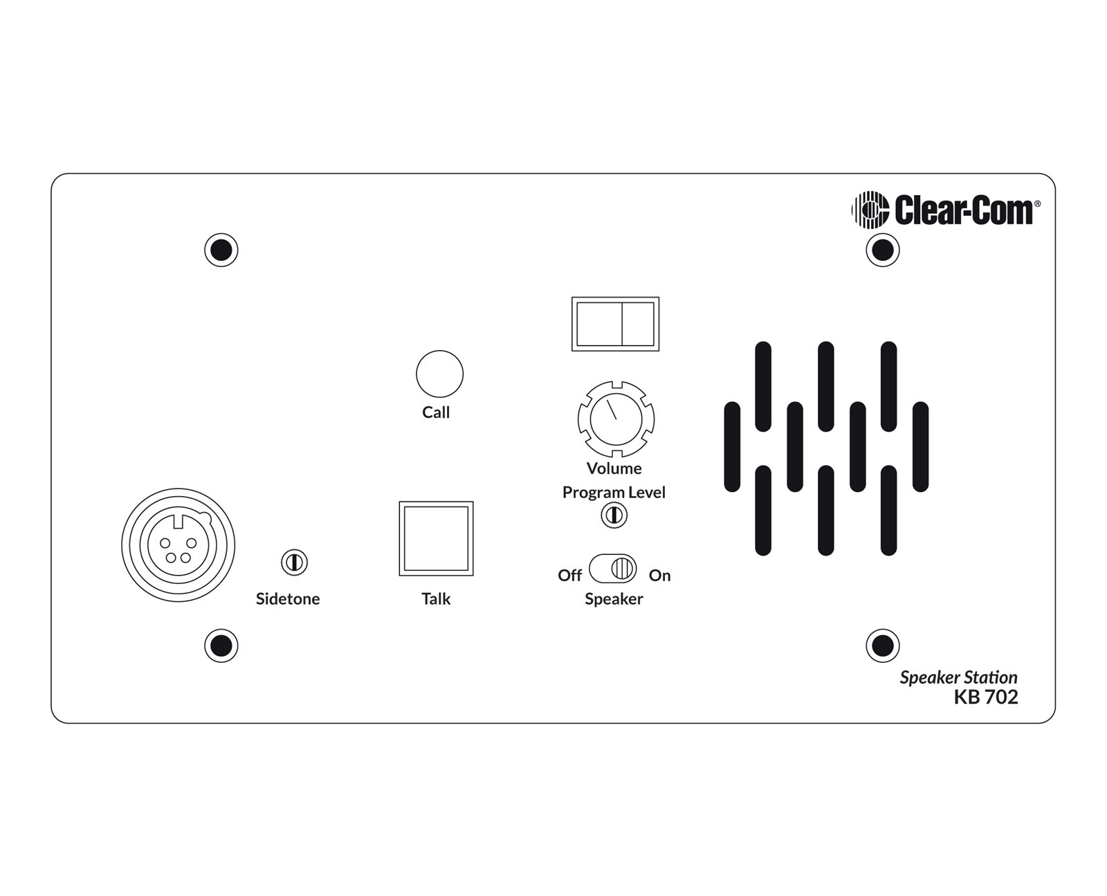 Clear-Com KB-702Two-Channel Remote Speaker Station - view 3