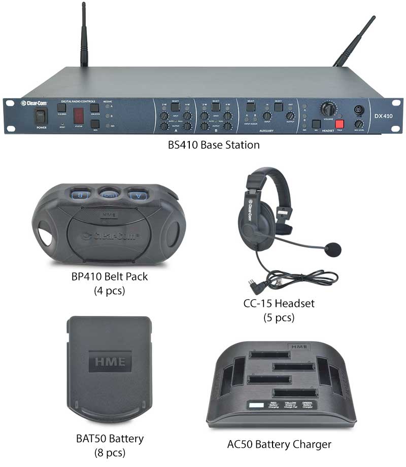 Clear-Com CZ-DX410-4UP Intercom System