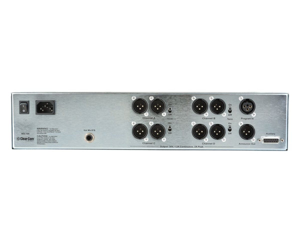 Clear-Com MS-7044-Channel Main Station - view 3