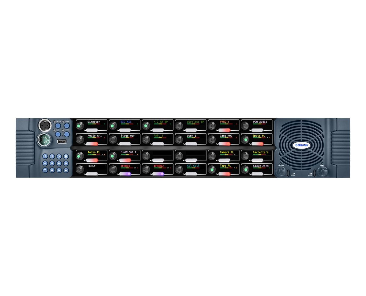 Clear-Com VI-PNLB-24R V-Series IrisX 24-Key 2RU Rotary Panel product image