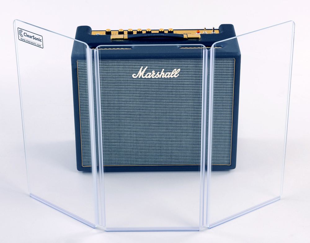Clearsonic A1224x3 - 3' W x 2' H - 3-Panel Acrylic Amp Shield