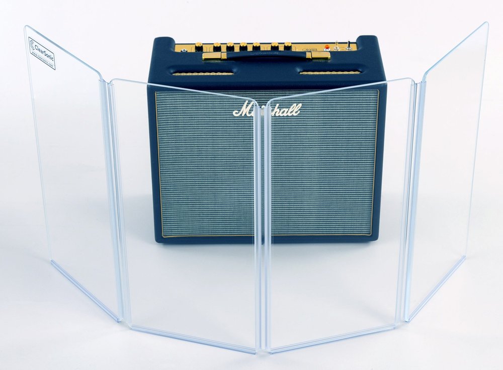 Clearsonic A1224x4 - 4' W x 2' H - 4-Panel Acrylic Amp Shield