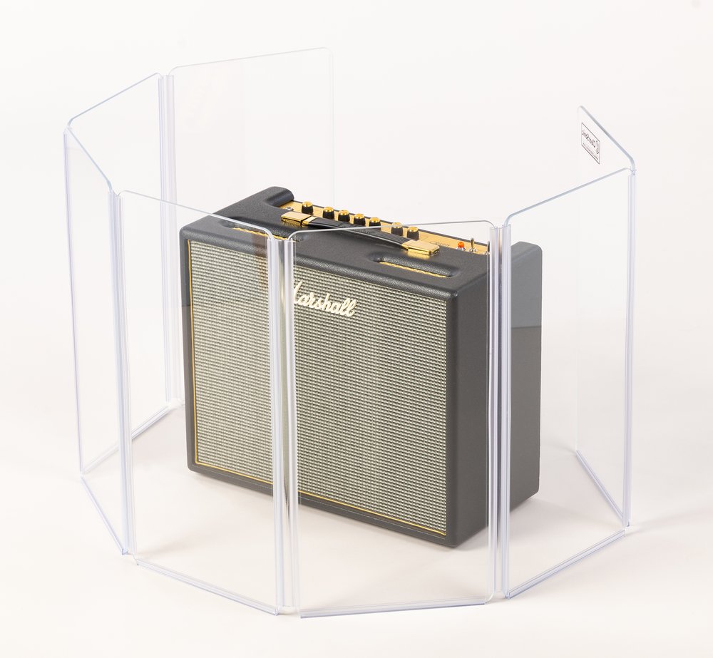 Clearsonic A1224x7 - 7' W x 2' H - 7-Panel Acrylic Amp Shield