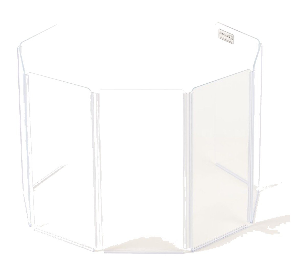 Clearsonic A1224x7 - 7' W x 2' H - 7-Panel Acrylic Amp Shield - view 4