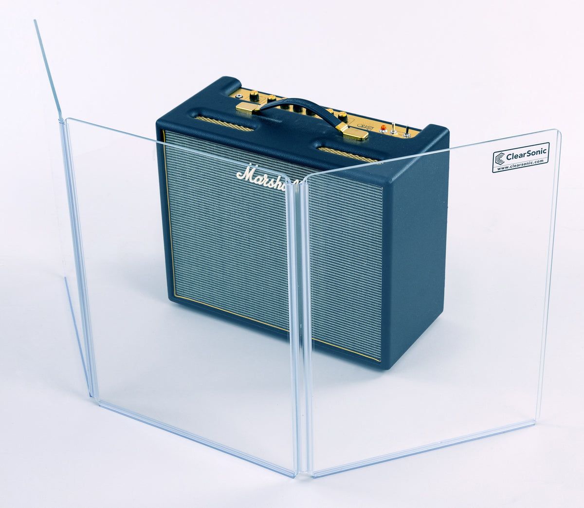 Clearsonic A1824x3 - 4.5' W x 2' H - 3-Panel Acrylic Amp Shield - view 2