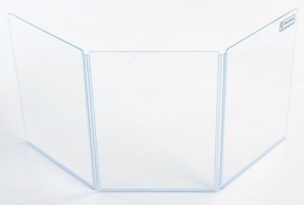 Clearsonic A1824x3 - 4.5' W x 2' H - 3-Panel Acrylic Amp Shield - view 3