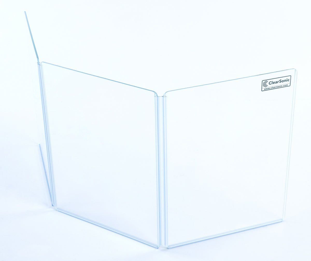 Clearsonic A1824x3 - 4.5' W x 2' H - 3-Panel Acrylic Amp Shield - view 4