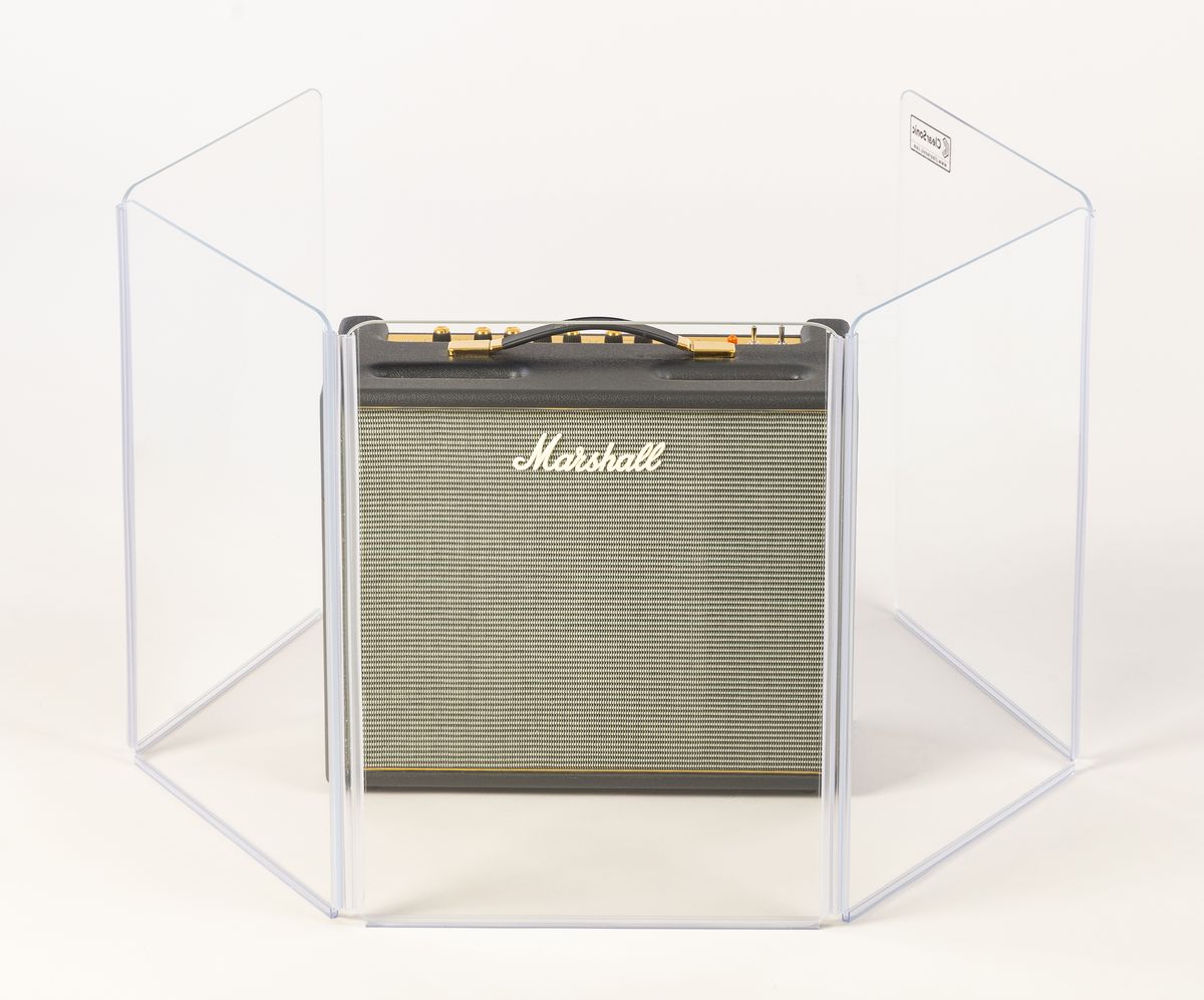 Clearsonic A1824x5 - 7.5' W x 2' H - 5-Panel Acrylic Guitar Amp Shield - view 2