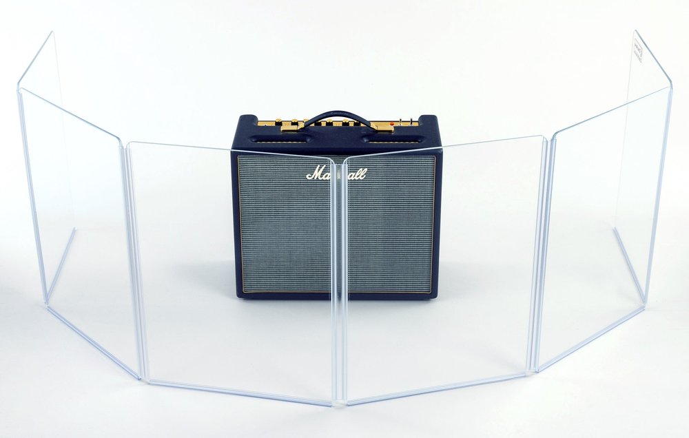 Clearsonic A1824x6 - 9' W x 2' H - 6-Panel Acrylic Amp Shield