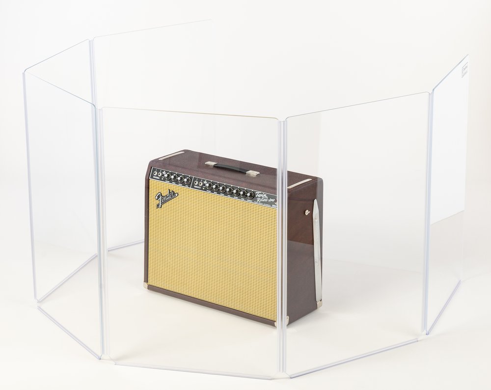 Clearsonic A2436x7 - 3 ft. Tall, 7-Panel Acrylic Amp Shield