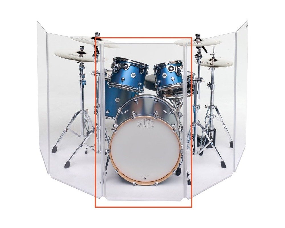 Clearsonic A2448x1 - 4 ft. Tall, Acrylic Drum Shield - Single Panel with Hinge for Attachment product image