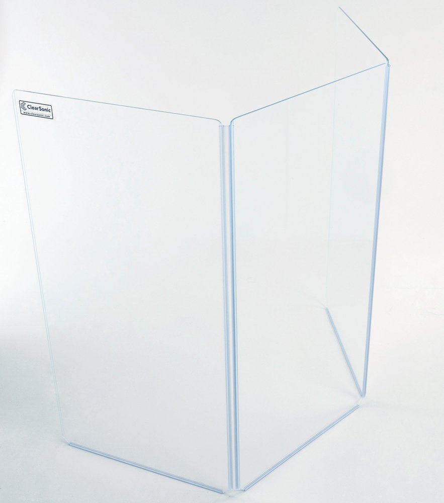 Clearsonic A2448x3 - 4 ft. Tall, 3-panel Acrylic Drum Shield