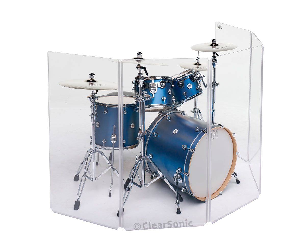 Clearsonic 4 ft. Tall, 5-Panel Acrylic Drum Shield A2448x5 - view 2