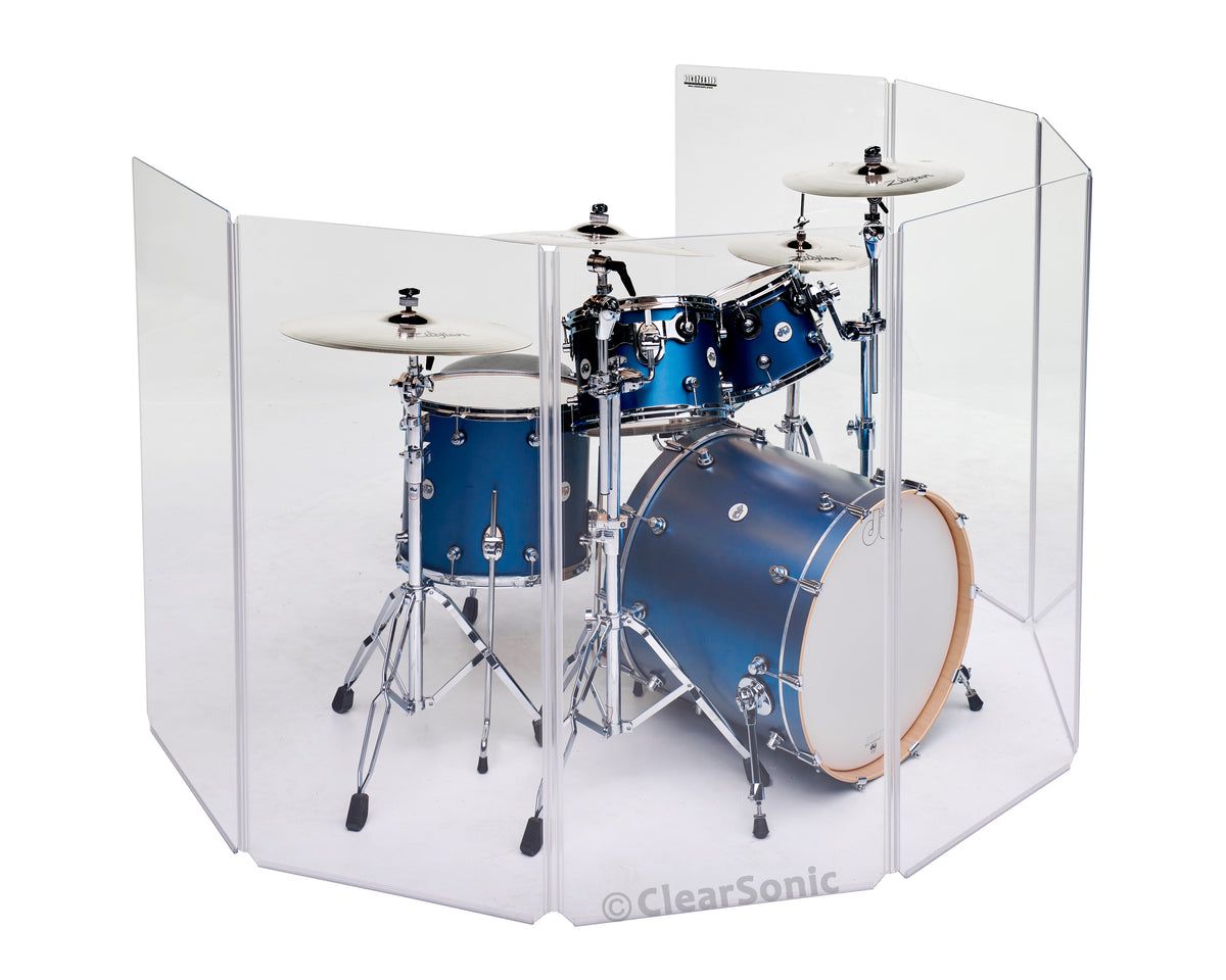 Clearsonic A2448x7 - 4 ft. Tall, 7-panel Acrylic Drum Shield - view 2