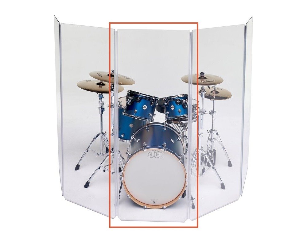 Clearsonic A2466x1 - 5.5 ft. Tall, Acrylic Drum Shield - Single Panel with Hinge for Attachment