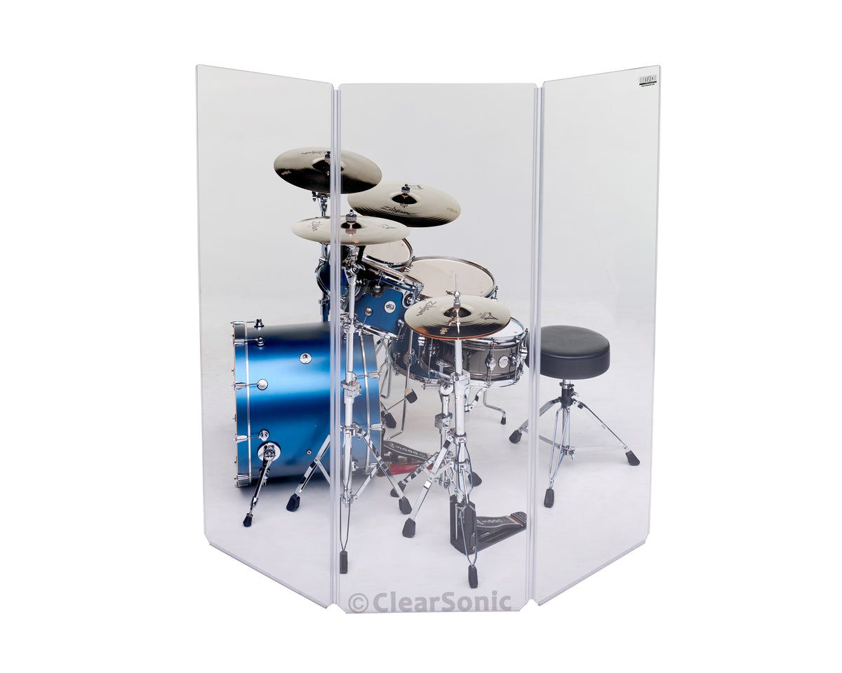 Clearsonic A2466x3 - 5.5 ft. Tall, 3-Panel Acrylic Drum Shield - view 2