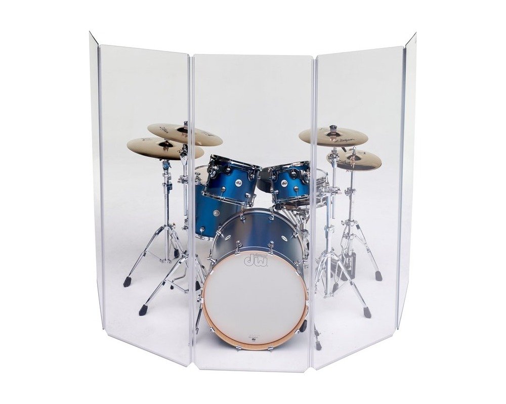 Clearsonic A2466x5 5-Panel Acrylic Drum Shield, 5.5 ft. Tall product image