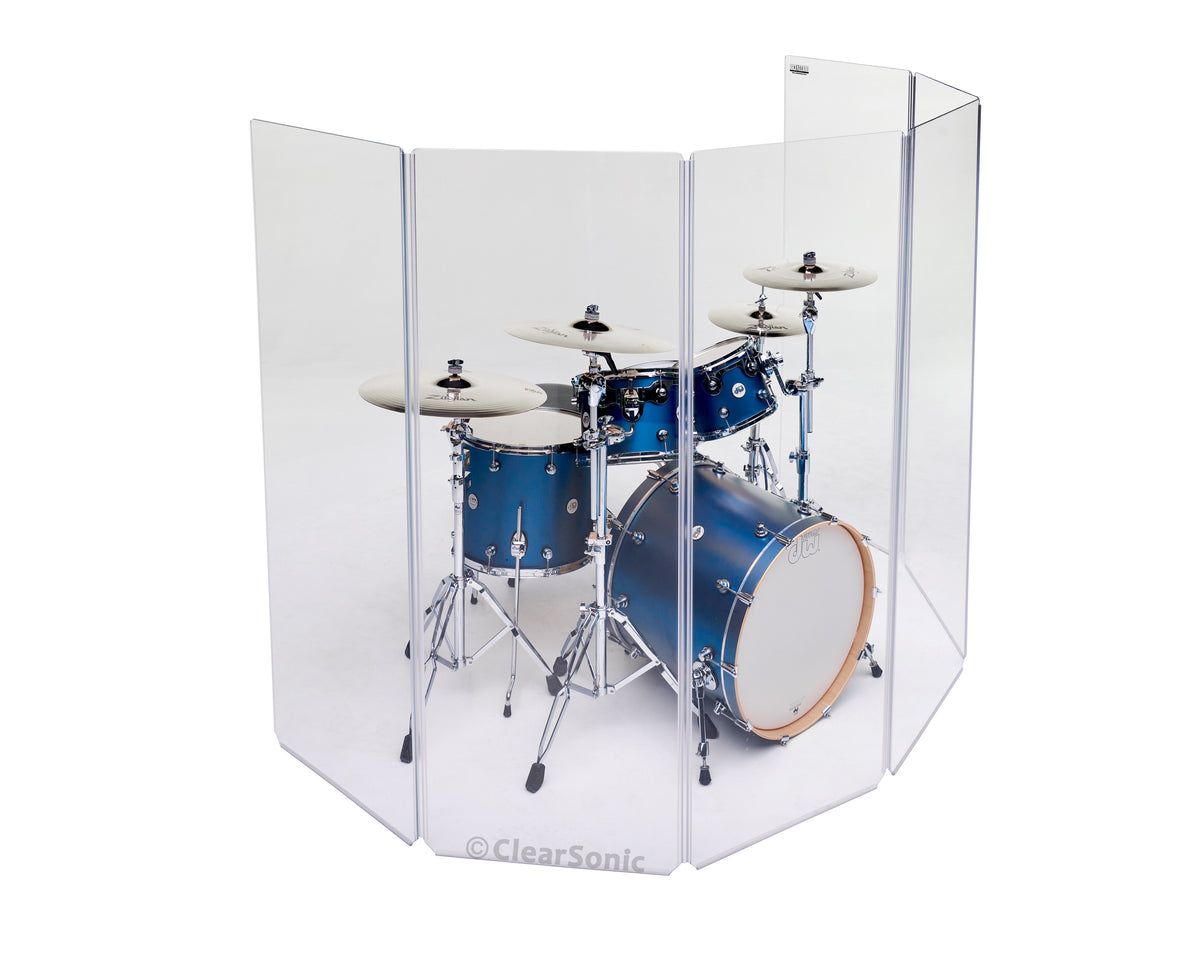 Clearsonic A2466x6 6-Panel Acrylic Drum Shield, 5.5 ft. Tall - view 2