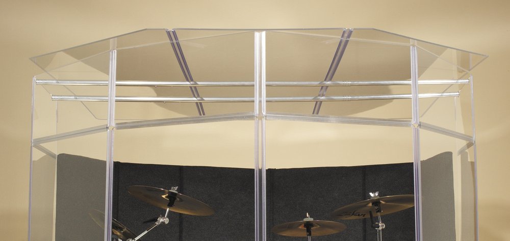 Clearsonic AL7266 Clear Acrylic Drum Shield Lid