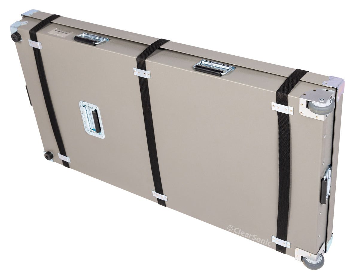 Clearsonic CH2448 - 4 ft. x 2 ft. Hard Road Case with Padding and Wheels for Drum Shields - view 3