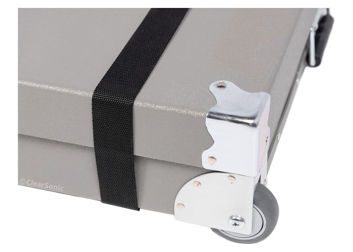 Clearsonic CH2448 - 4 ft. x 2 ft. Hard Road Case with Padding and Wheels for Drum Shields - view 4