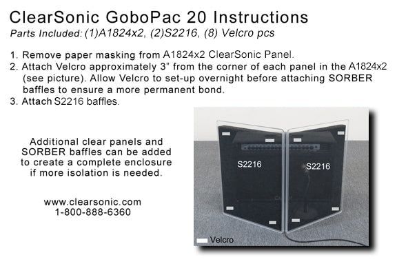 Clearsonic GP20 - GoboPac 20 - 3' W x 2' H Portable Gobo for Small Guitar Amps - view 2