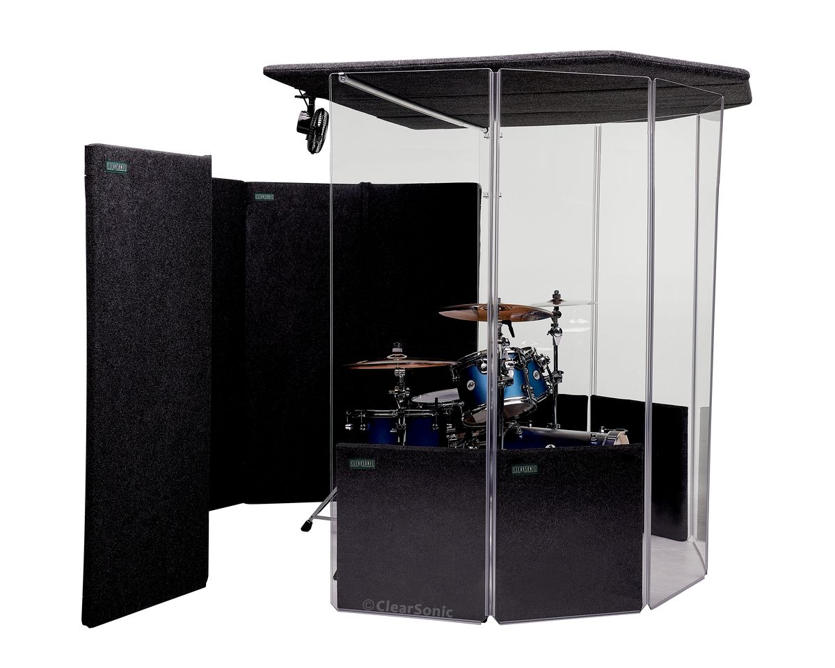Clearsonic IPB 78" - IsoPac B Portable Drum Isolation Booth 6' W x 7' D x 6.5' H - view 3