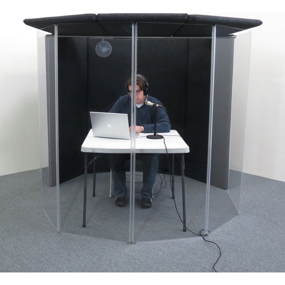 Clearsonic IPI IsoPac I Portable Isolation Booth for Vocals and Podcasting, 6' W x 5' D x 5.5' H