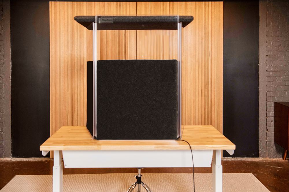 Clearsonic Portable Podcasting Booth for Table Top - 33" W x 22" D x 36" H