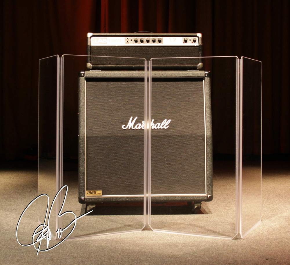 Clearsonic JB-4 - 72" W x 34" H - Joe Bonamassa Signature 4-Panel Acrylic Amp Shield product image