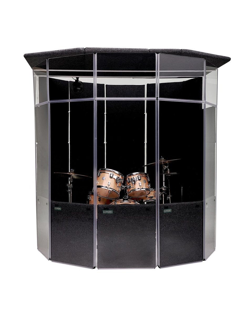 Clearsonic MP - MegaPac Portable Isolation Booth for Drums - 7' W x 8' D x 7' H - view 2