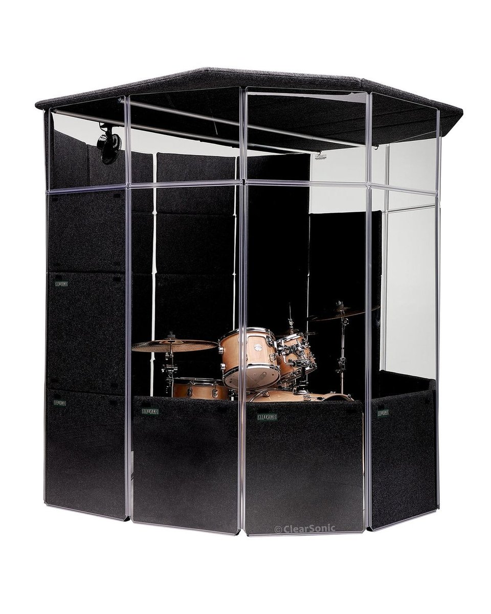 Clearsonic MP - MegaPac Portable Isolation Booth for Drums - 7' W x 8' D x 7' H - view 3