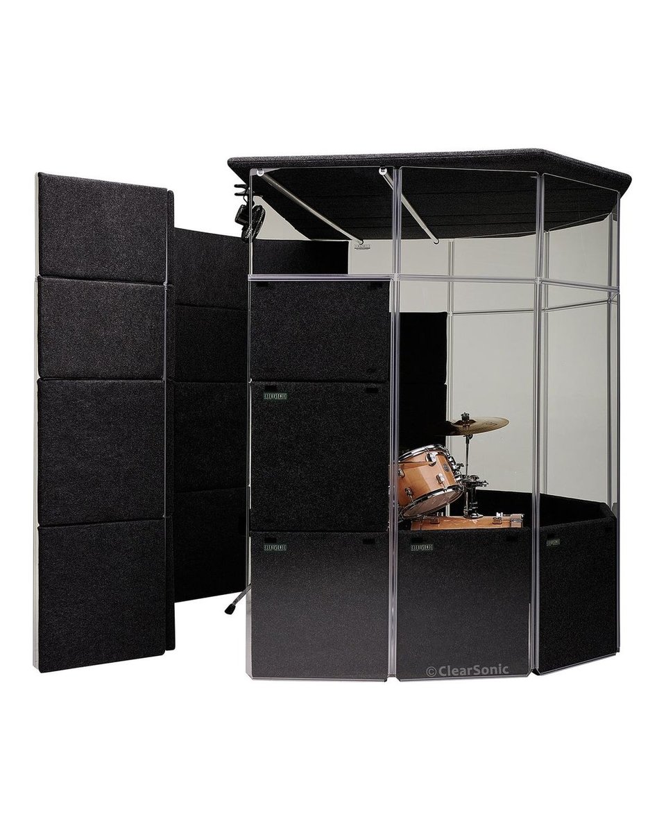 Clearsonic MP - MegaPac Portable Isolation Booth for Drums - 7' W x 8' D x 7' H - view 4