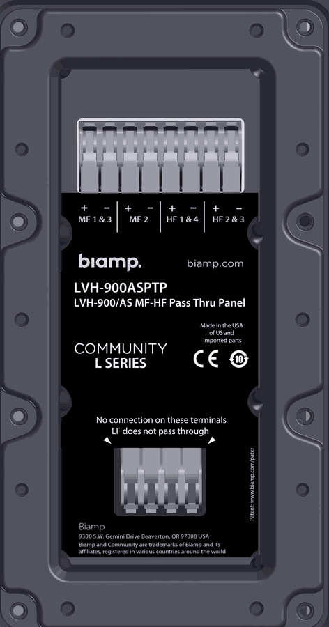 Community LVH-900ASPTP Mid and High Frequency Pass-Thru Panel