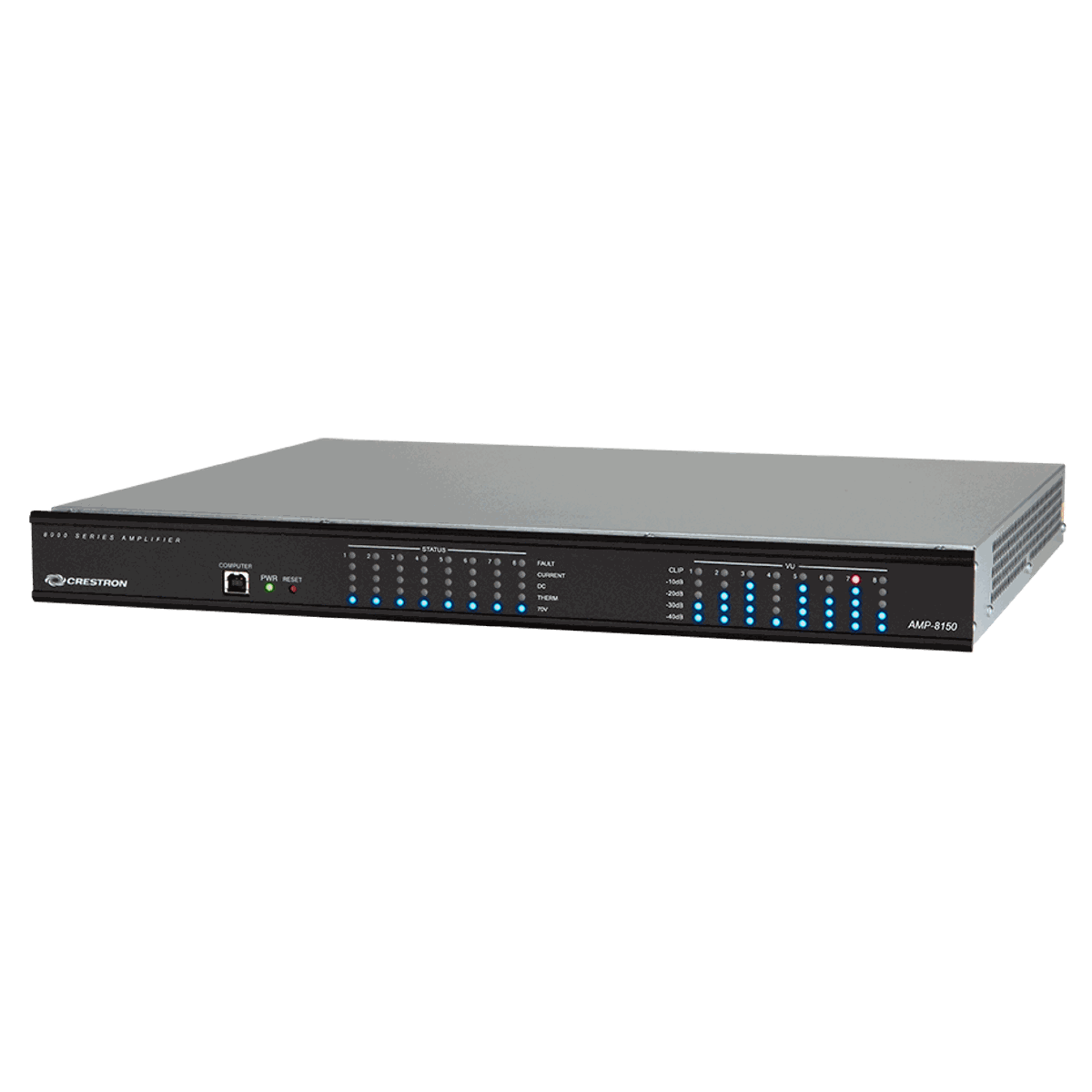 Crestron AMPI-8150 Avia 8-Channel Power Amplifier, 150 W per Channel, 100V