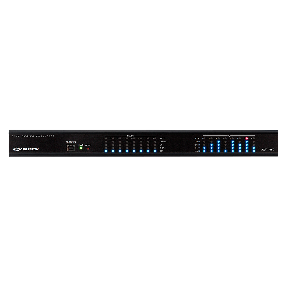 Crestron AMPI-8150 Avia 8-Channel Power Amplifier, 150 W per Channel, 100V - view 3