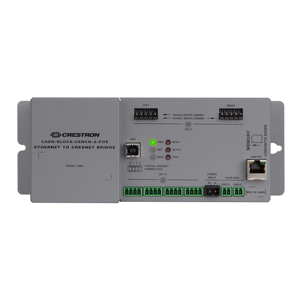 Crestron CAEN-BLOCK-CENCN-2-POE Ethernet to Cresnet Bridge - view 2
