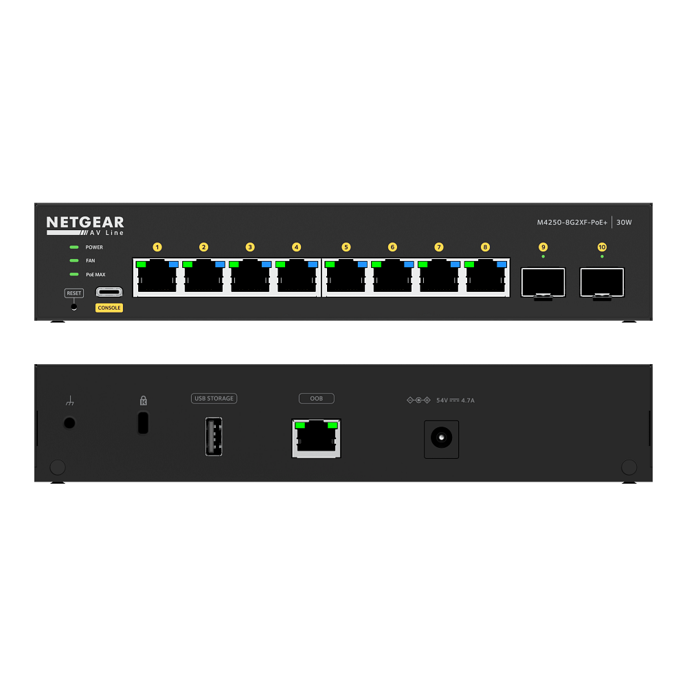 Crestron CEN-SWPOE-10 10-Port PoE+ Managed Switch - view 2
