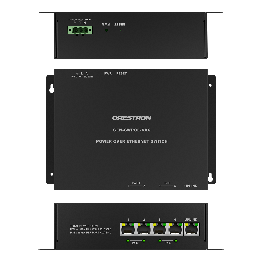 Crestron CEN-SWPOE-5AC 5-Port PoE Network Switch - view 4
