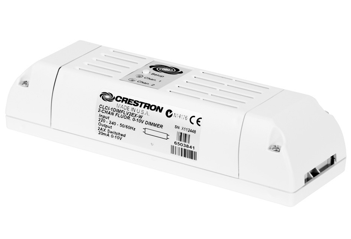 Crestron CLCI-1DIMFLV2EX-W In-Ceiling 0-10V Dimmer, 2 Channels, 230VAC