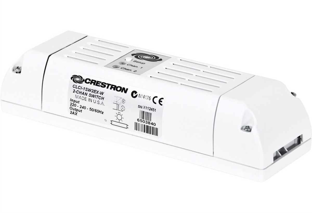 Crestron CLCI-1SW2EX-W In-Ceiling Switch, 2 Channels, 230VAC