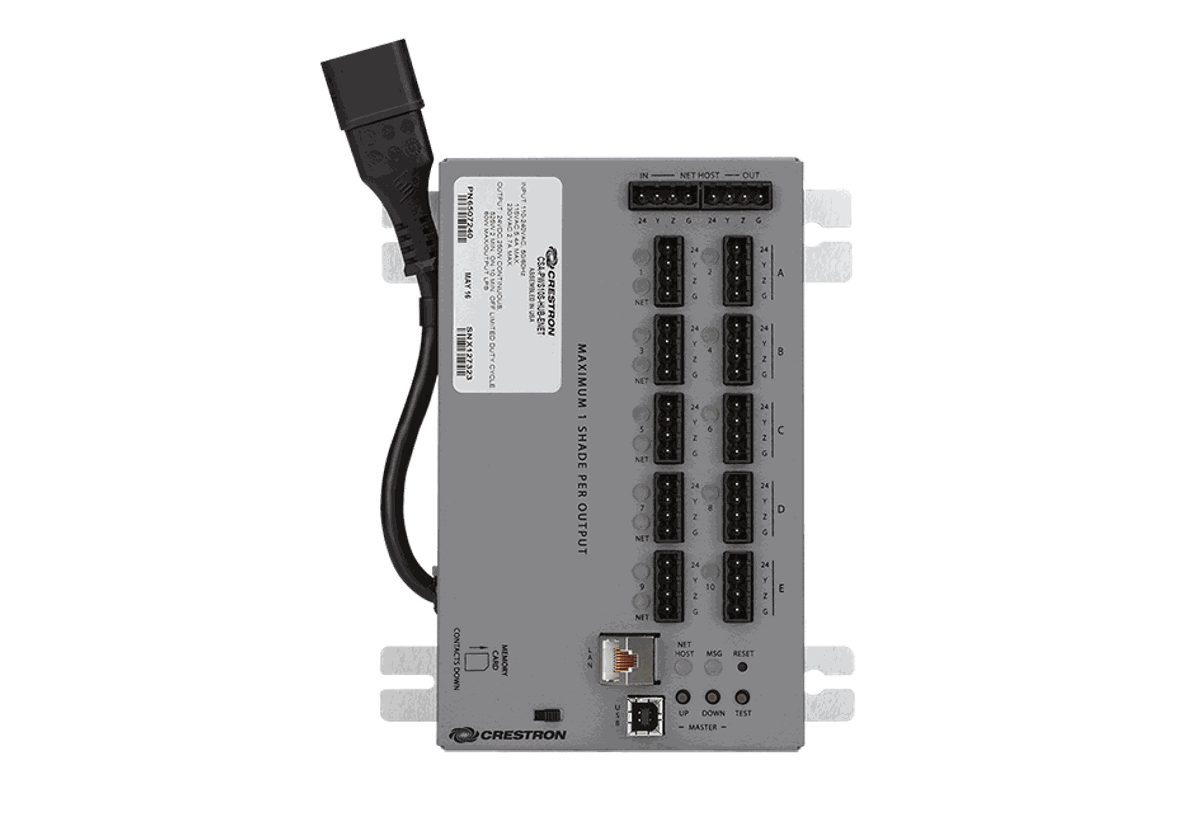 Crestron CSA-PWS10S-HUB-ENET 10-Motor Shade Power Supply with Ethernet to Cresnet Bridge