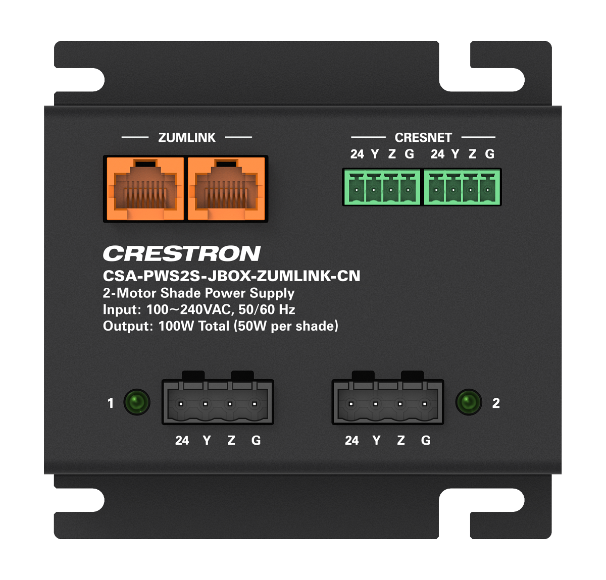 Crestron CSA-PWS2S-JBOX-ZUMLINK-CN Two-Motor J-Box Shade Power Supply